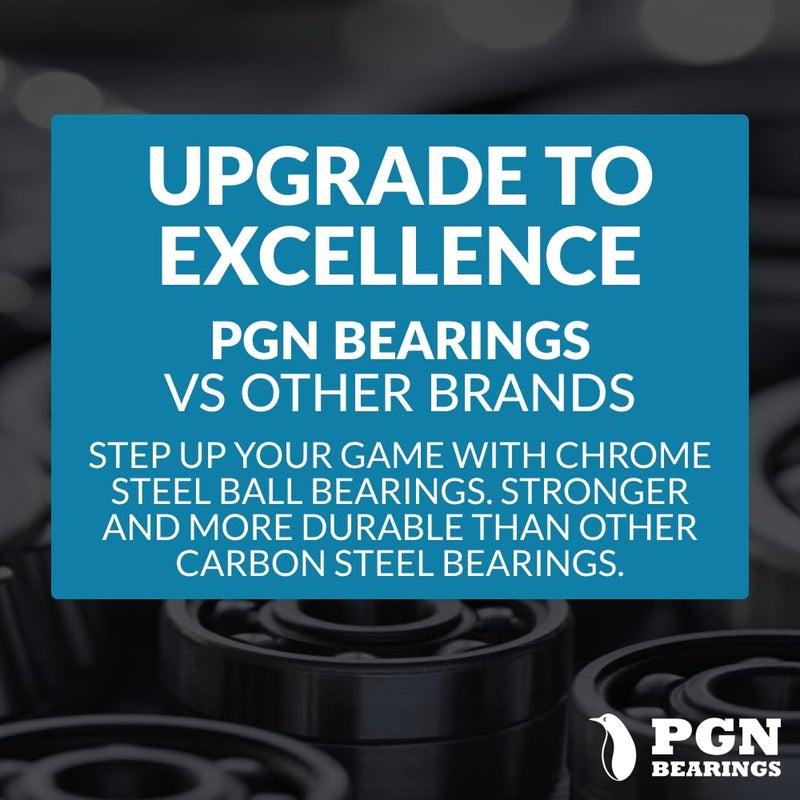 PGN Bearings محمل PGN (10 عبوات) 6000-2RS - محمل كروي مختوم من الصلب الكروم المشحم - محامل 10x26x8 مم مع ختم مطاطي ودعم دورة في الدقيقة العالية - Image 3